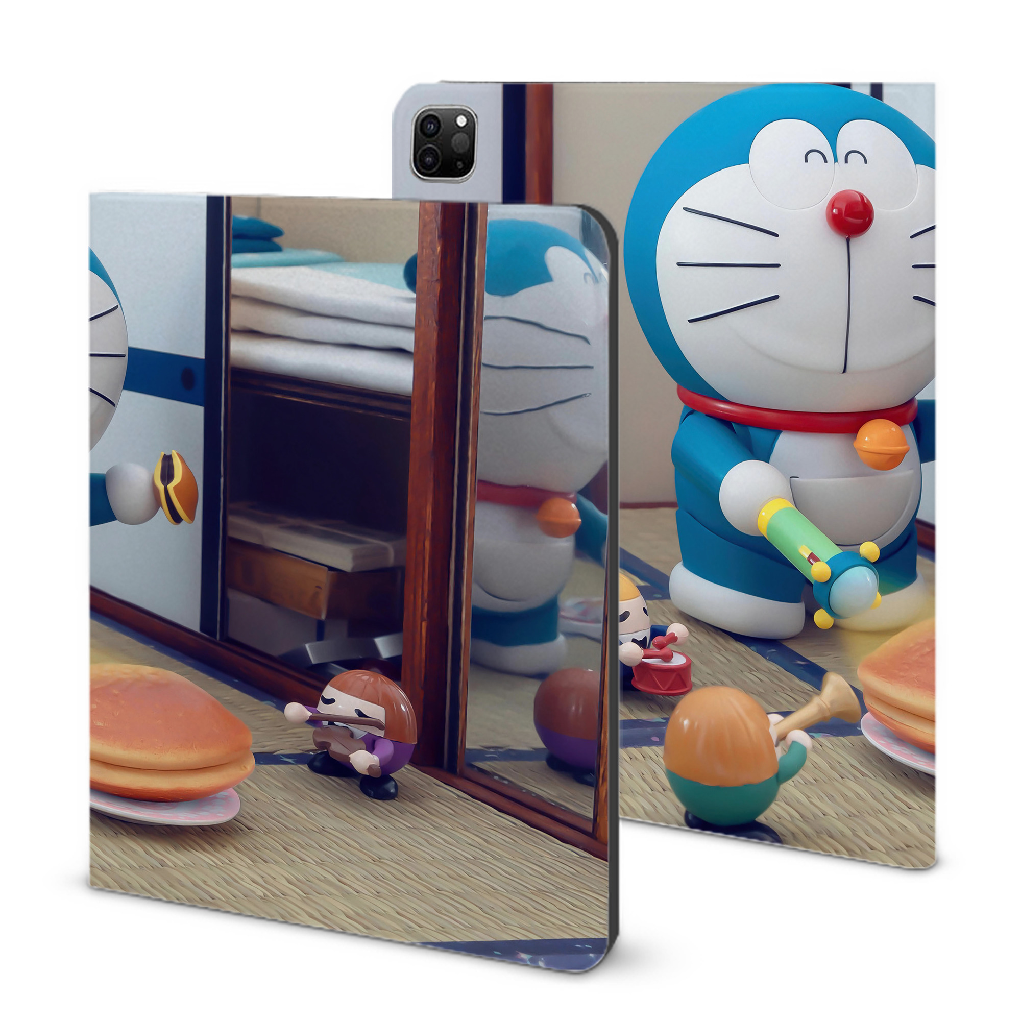 （画像用） ドラえもん Doraemon IPad ケース ブック型 PUレザー TPU 耐衝撃 軽量 薄型 ペン収納なし 全面保護 IPad 各モデル対応